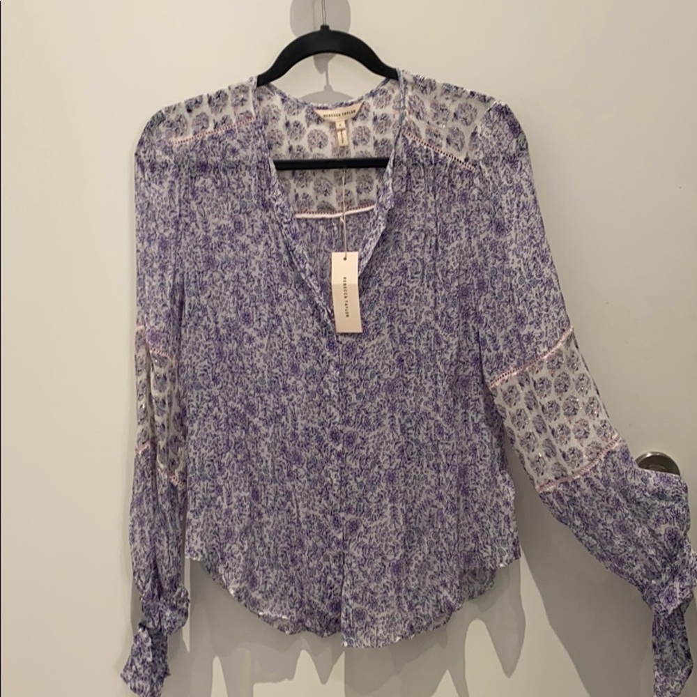 Beautiful Lilac and pink blouse by Rebecca Taylor